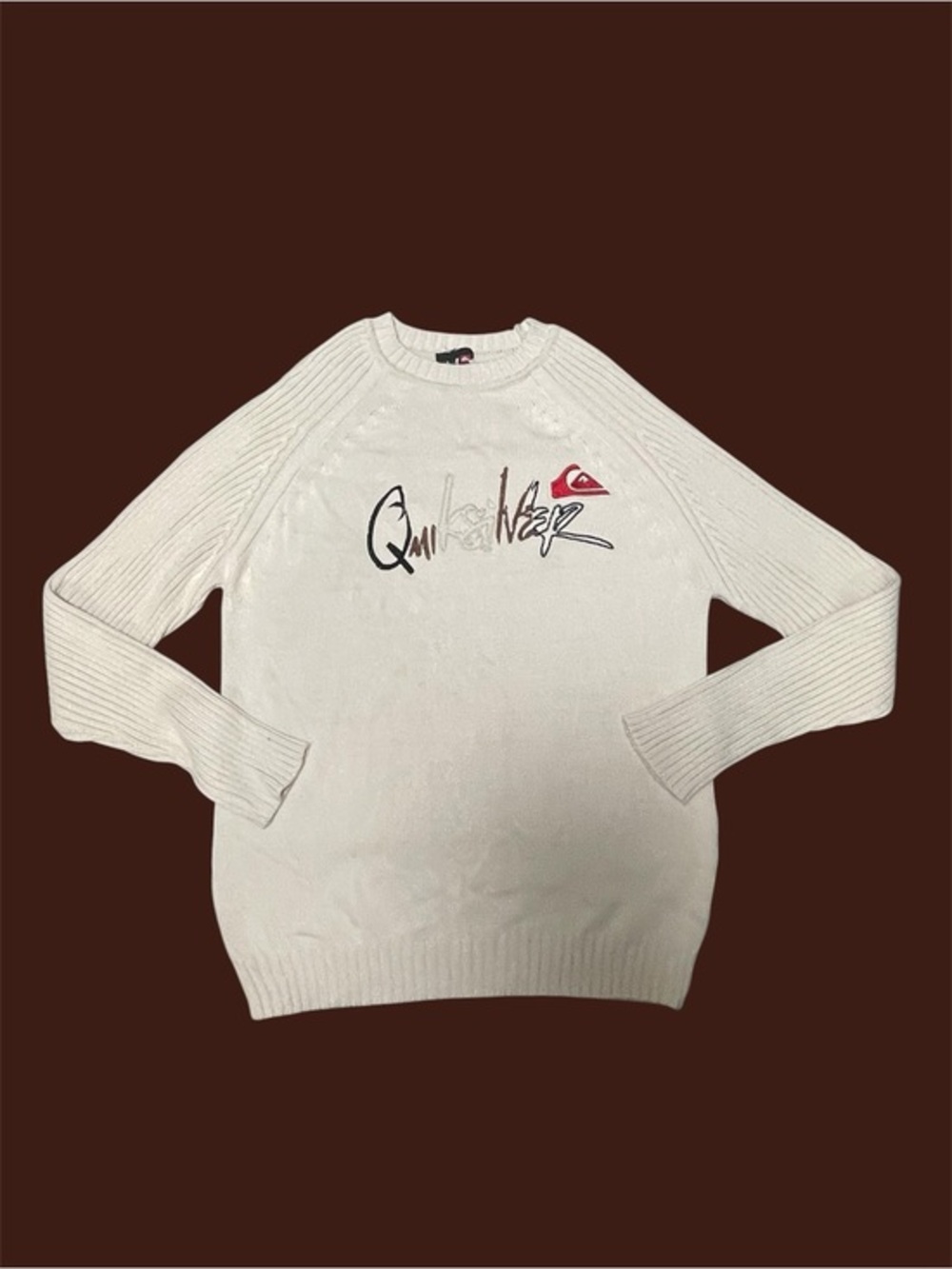 Early 90’s QUICKSILVER Knit Embroidered Crewneck Sweater